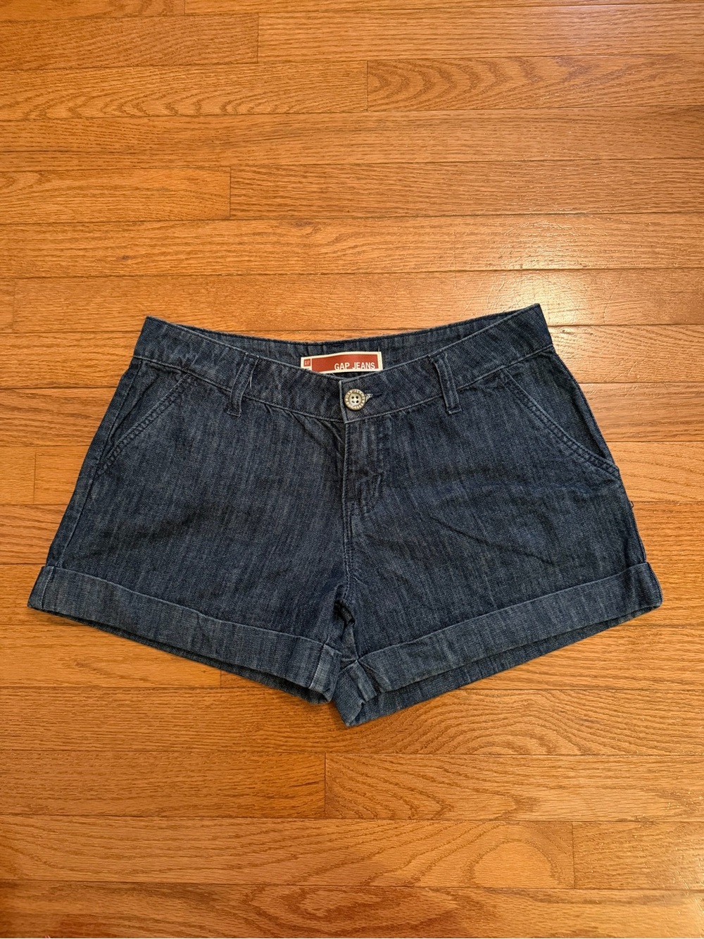 Gap Jeans Dark Denim Cuff Shorts